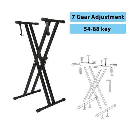 Electronic Keyboard Stand Adjustable Height X Type Piano Stand Double Pipe Raised Stand