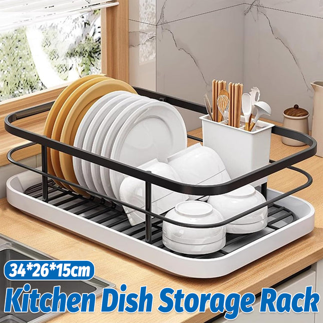 Kitchen Dish Drying Rack Sink Organizer Plate Holder Storage Box For Chopsticks