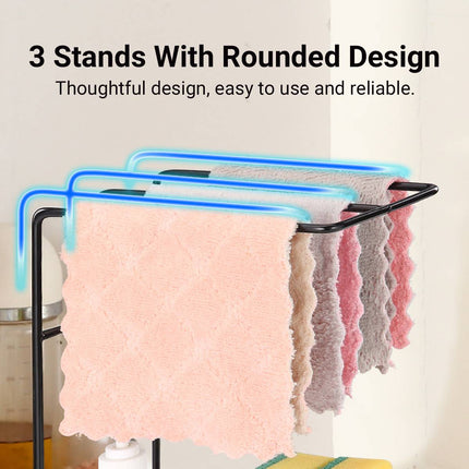 Countertop Kitchen Sink Caddy Organiser Dishcloth Sponge Holder Drain Rack Steel