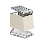 Kitchen Knife Holder Rack Carbon Steel Drainage Tray Hook Side White or Grey