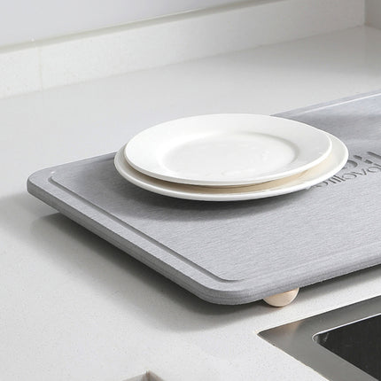 Kitchen Countertop Drain Mat Sink Waterproof Pad Dishware Drying Mat Quick Dry