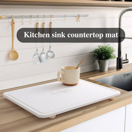 Kitchen Countertop Drain Mat Sink Waterproof Pad Dishware Drying Mat Quick Dry
