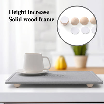 Kitchen Countertop Drain Mat Sink Waterproof Pad Dishware Drying Mat Quick Dry