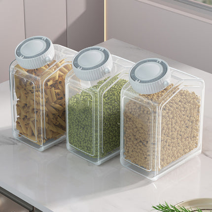 8PCS Kitchen Clear Airtight Storage Jar 1.3/1.8L Large Capacity Food Storage