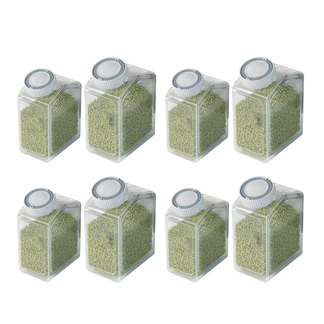 8PCS Kitchen Clear Airtight Storage Jar 1.3/1.8L Large Capacity Food Storage