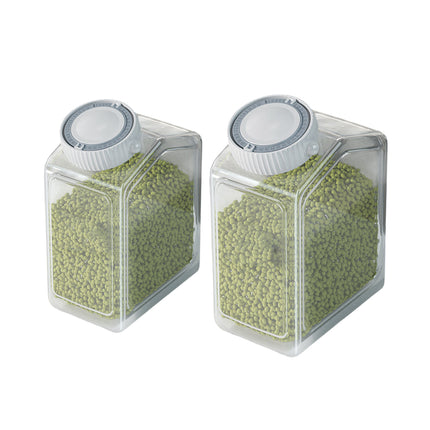8PCS Kitchen Clear Airtight Storage Jar 1.3/1.8L Large Capacity Food Storage