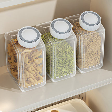 8PCS Kitchen Clear Airtight Storage Jar 1.3/1.8L Large Capacity Food Storage