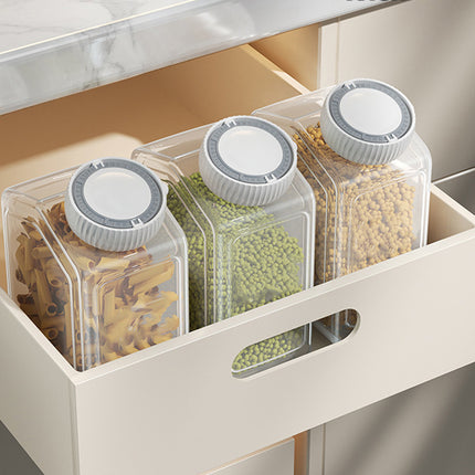 8PCS Kitchen Clear Airtight Storage Jar 1.3/1.8L Large Capacity Food Storage