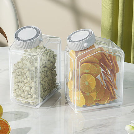 8PCS Kitchen Clear Airtight Storage Jar 1.3/1.8L Large Capacity Food Storage