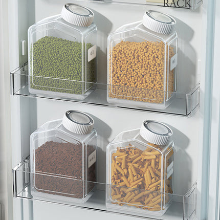 8PCS Kitchen Clear Airtight Storage Jar 1.3/1.8L Large Capacity Food Storage