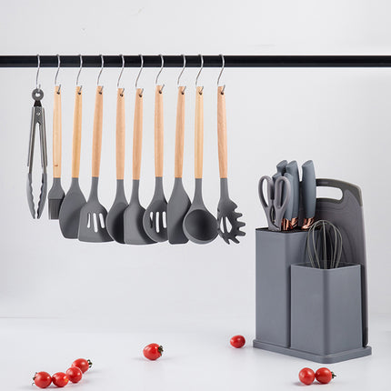 19pcs Silicone Kitchenware Cooking Tools Utensils Set For Home Kitchen Baking