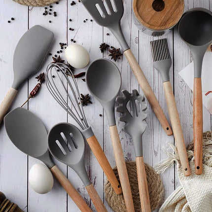 19pcs Silicone Kitchenware Cooking Tools Utensils Set For Home Kitchen Baking