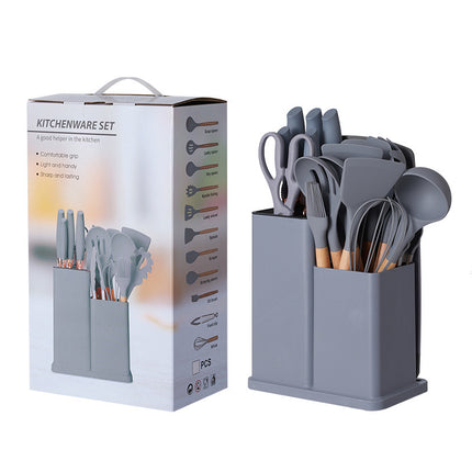 19pcs Silicone Kitchenware Cooking Tools Utensils Set For Home Kitchen Baking