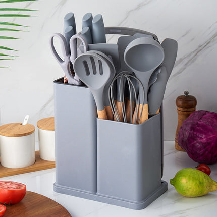 19pcs Silicone Kitchenware Cooking Tools Utensils Set For Home Kitchen Baking