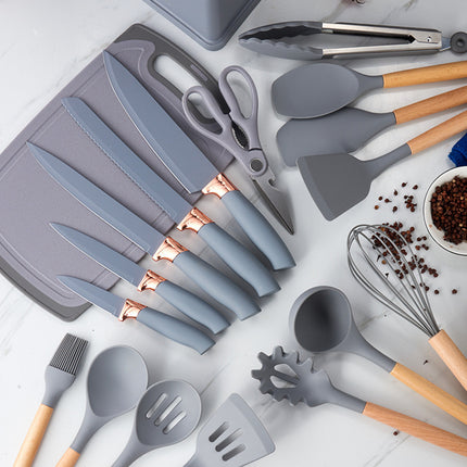19pcs Silicone Kitchenware Cooking Tools Utensils Set For Home Kitchen Baking