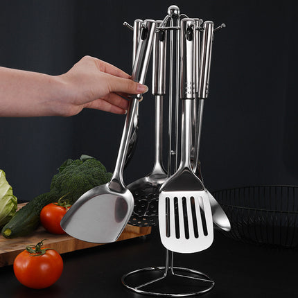 Stainless Steel Thickened 7PCS Kitchen Utensils Set Heat Resistant Cooking Tools