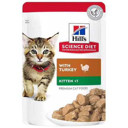 Hill  Science Diet Kitten with Turkey Wet Food 85Gx12