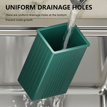 Multi-Functional Kitchen Countertop Knife Block Holder with Removable Drain Tray