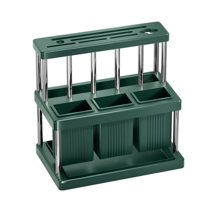 Multi-Functional Kitchen Countertop Knife Block Holder with Removable Drain Tray