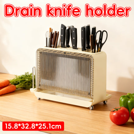 Drain Knife Holder for Kitchen Knives Storage Large Capacity Durable Sturdy