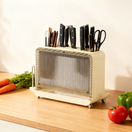 Drain Knife Holder for Kitchen Knives Storage Large Capacity Durable Sturdy