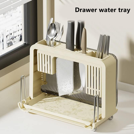 Drain Knife Holder for Kitchen Knives Storage Large Capacity Durable Sturdy