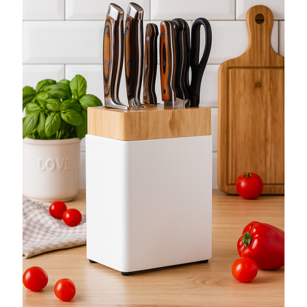 Household Multi Functional Kitchen Knife Storage Rack Knife Block Holder Chef