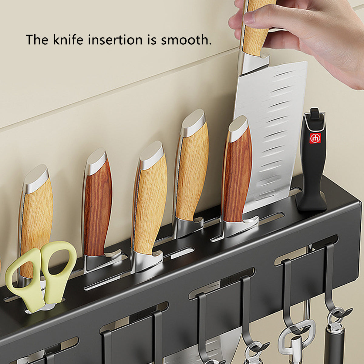 Horizontal Utensil Storage Rack Stainless Steel Kitchen Utensil Storage Rack Organiser Knife Pan Holde ...