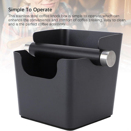 Square Coffee Grounds Knock Bucket Durable Material for Home Coffee Shop Use