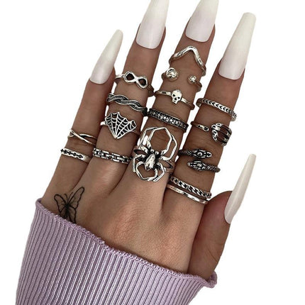 Vintage Boho Knuckle Ring Set 11-15PCS Punk Midi Finger Rings Jewelry Gift - Aimall