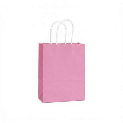 20pcs Small Kraft Paper Gift Bags with Handles for Shopping Party Favour