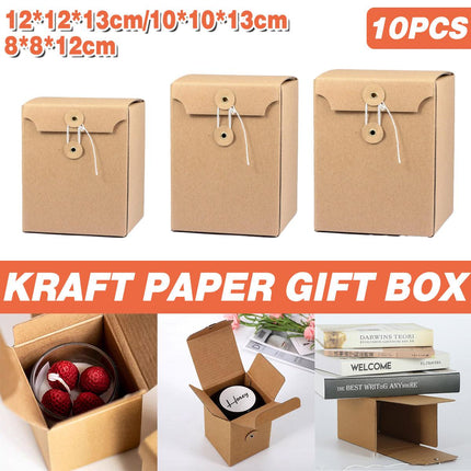 10PCS Kraft Paper Box Corrugated Packaging Box Gift Storage Transport Carton