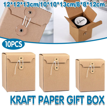 10PCS Kraft Paper Box Corrugated Packaging Box Gift Storage Transport Carton