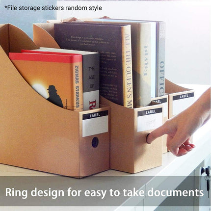 Kraft Paper Desktop Book File Storage Box Durable Sturdy Foldable Space Saving