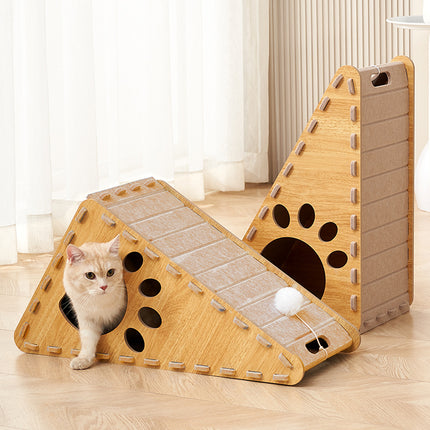Triangle Cat Scratch Board Felt Claw Pad Vertical Nest Durable All Season Use