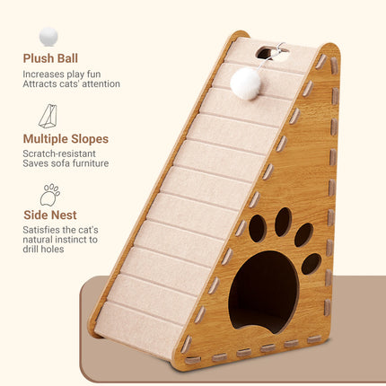 Triangle Cat Scratch Board Felt Claw Pad Vertical Nest Durable All Season Use