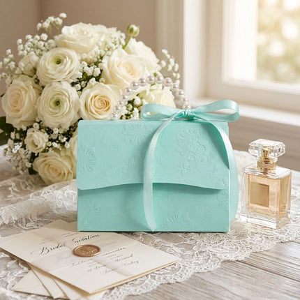 20pcs Pearl Handle Gift Box Set Wedding Favour Candy Box Party Packaging