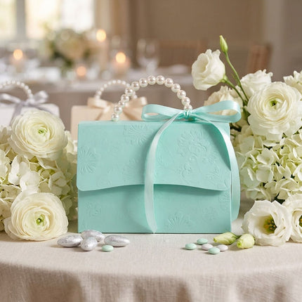 20pcs Pearl Handle Gift Box Set Wedding Favour Candy Box Party Packaging