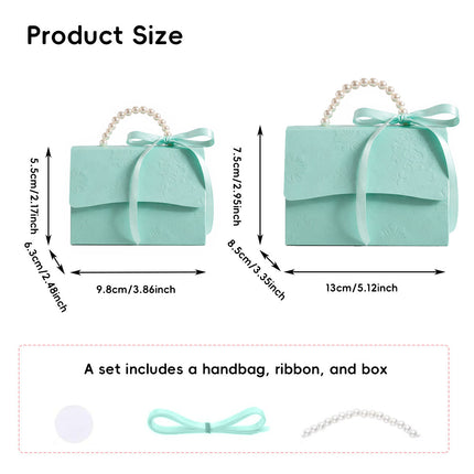 20pcs Pearl Handle Gift Box Set Wedding Favour Candy Box Party Packaging