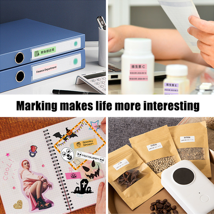Label Printer Small Portable Wireless Bluetooth Thermal Label Maker Home Office
