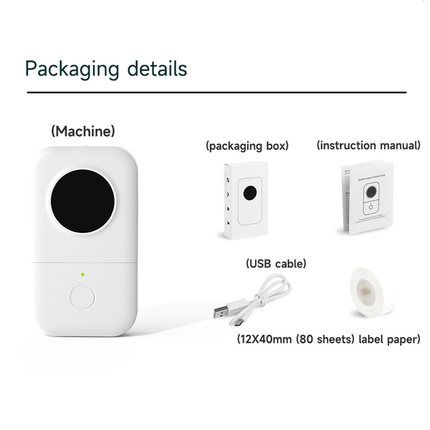 Label Printer Small Portable Wireless Bluetooth Thermal Label Maker Home Office