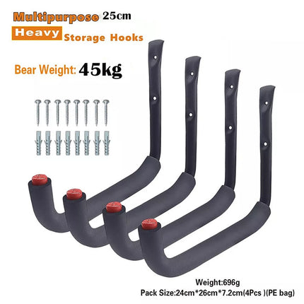 8PCS Heavy Duty Garage Multi Purpose Storage Hooks Utility Organizer Hooks