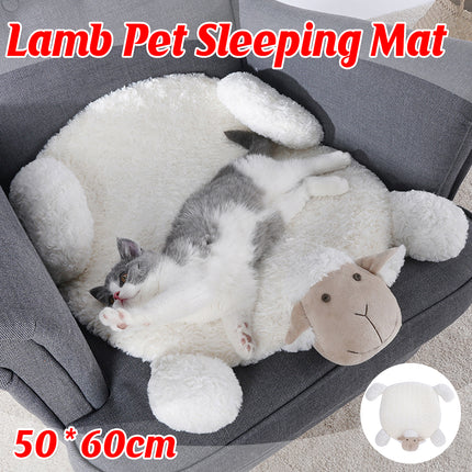 Lamb Shaped Pet Sleeping Mat Soft Warm Durable Nest for Small Medium Pets Use