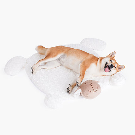 Lamb Shaped Pet Sleeping Mat Soft Warm Durable Nest for Small Medium Pets Use