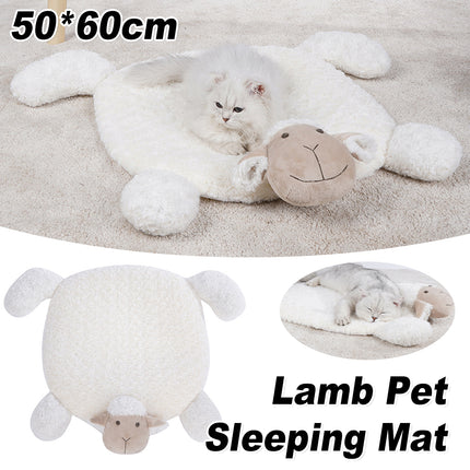 Lamb Shaped Pet Sleeping Mat Soft Warm Durable Nest for Small Medium Pets Use