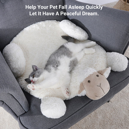 Lamb Shaped Pet Sleeping Mat Soft Warm Durable Nest for Small Medium Pets Use