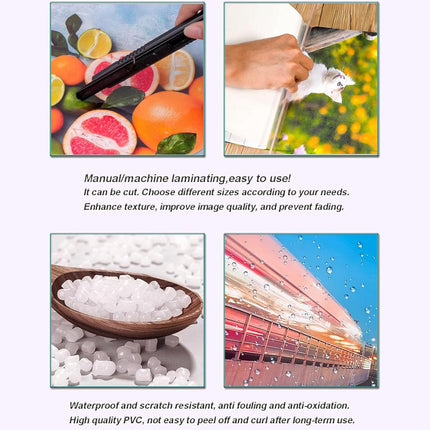 50PCS Thickened Transparent Self Adhesive Cold Laminating Film Paper Protection