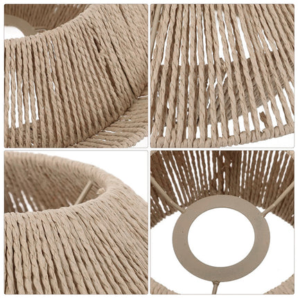 Hand Woven Paper Rope Pendant Lampshade Boho Rattan Style