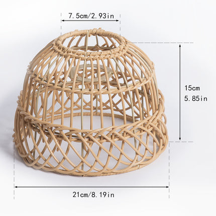 Vintage Woven Pendant Lampshade 21cm Rattan Dining Light Shade