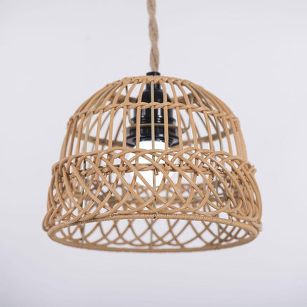 Vintage Woven Pendant Lampshade 21cm Rattan Dining Light Shade